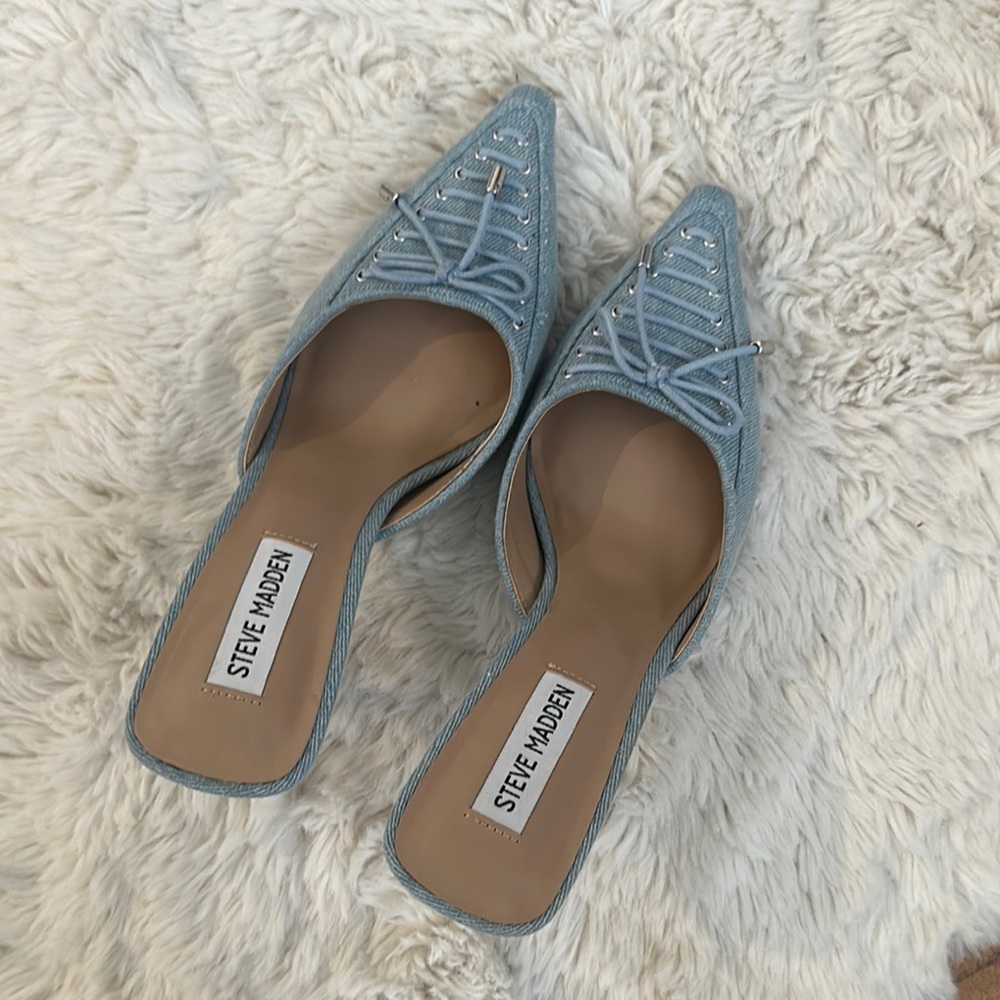 Steve Madden Women's Blue Mules
